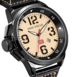 Men Business Watches with Leather Strap Fashion Quartz Analog Wristwatch for Family Gift