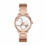 Michael Kors Women’s Portia Analog Display Analog Quartz Rose Gold Watch MK3825