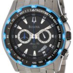 Bulova Men’s 98B120 Marine Star Black Dial Bracelet Watch