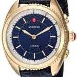 MICHELE Women’s Swiss Quartz Stainless Steel and Rubber Casual Watch, Color:Grey (Model: MWWT32A00010)