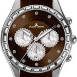 Jacques Lemans Women’s ‘Capri’ Quartz Stainless Steel and Leather Casual Watch, Color:Brown (Model: 1-1646D)