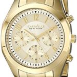 Caravelle New York Women’s 44L118 Gold-Tone Stainless Steel Watch