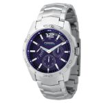 Fossil Men’s Stainless Steel Blue Dial Multi-function Watch
