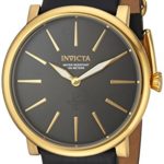 Invicta Men’s I- I-Force Stainless Steel Quartz Watch with Leather Calfskin Strap, Black, 24 (Model: 22933