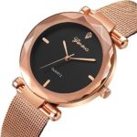 Womens Geneva Classic Quartz Wrist Watches,Hengshikeji Unique Numeral Analog Clearance Lady Wrist Watch Female Watches on Sale Watches for Women,Round Dail Stainless Steel with Mesh Belt Watch
