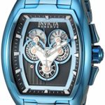 Invicta Men’s Reserve Quartz Watch with Stainless-Steel Strap, Blue, 24 (Model: 27056
