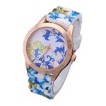 SMTSMT Women’s Girl Printed Flower Causal Wrist Watch-Blue