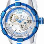 Invicta Men’s S1 Rally Stainless Steel Automatic-self-Wind Watch with Silicone Strap, White, 22 (Model: 26621)
