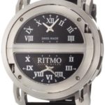 Ritmo Mundo Men’s 201/2 SS “Persepolis” Stainless Steel Watch with Black Silicone Band