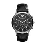 Emporio Armani Men’s AR2447 Dress Black Leather Watch