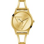 GUESS  Gold-Tone Logo Watch with Self-Adjustable Bracelet. Color: Gold-Tone (Model: U1145L3)