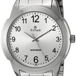 Titan Men’s ‘Neo’ Quartz Metal and Brass Watch, Color:Silver-Toned (Model: 1585SM04)