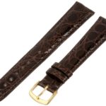 Hadley-Roma Men’s MS2001LB-200 20-mm Brown Genuine Caiman Crocodile Leather Watch Strap