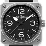 Bell and Ross Aviation Black Dial Steel Case Automatic 42 MM Mens Watch BR-03-92-STEEL