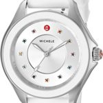 MICHELE Women’s MWW27A000007 CAPE Analog Display Swiss Quartz White Watch