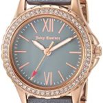 Juicy Couture Black Label Women’s JC/1068RGGY Swarovski Crystal Accented Rose Gold-Tone and Grey Shimmer Resin Bangle Watch