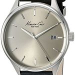 Kenneth Cole New York Men’s 10029304 ‘Classic’ Quartz Stainless Steel and Black Leather Dress Watch