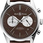Bell & Ross Vintage Officer Steel on Brown Leather Strap Men’s Watch Ref. BRG126-BRN-ST/SCR
