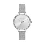 Michael Kors Women’s Charley Silver Leather Watch MK2793