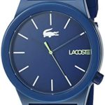 Lacoste Men’s Motion Stainless Steel Quartz Watch with Silicone Strap, Blue, 19.7 (Model: 2010957)