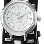 La Mer Collections Women’s Japanese-Quartz Watch with Leather Calfskin Strap, Black, 7.9 (Model: LMSW9051)