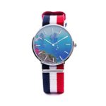 Unisex Fashion Watch Italian City Scenic Freedom of Travel Print Dial Quartz Stainless Steel Wrist Watch with Nylon NATO Strap Watchband for Women Men 36mm Casual Watch