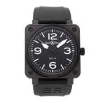Bell & Ross BR01-92 Mechanical (Automatic) Black Dial Mens Watch BR0192-BL-CA (Certified Pre-Owned)
