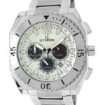 Le Chateau Men’s 5404M_WHTandBLK Sports Dinamica Collection with Chrono and Military-Time Watch