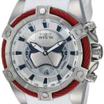 Invicta Men’s Star Wars Stainless Steel Quartz Watch with Silicone Strap, White, 26.1 (Model: 27213)