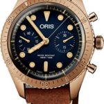 Oris Carl Brashear Chronograph Limited Edition Bronze Watch 01 771 7744 3185-Set LS