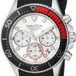 Nautica Men’s Westport Collection Stainless Steel Japanese-Quartz Watch with Silicone Strap, Black, 20 (Model: NAPWPC001)