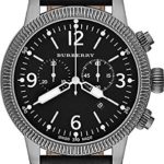 Burberry Swiss TOP Swiss Watch Chronograph Men Women Utilitarian Black Authentic Leather Black Date Dial BU7818