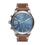 Diesel Men’s DZ4443 Rasp Chrono Brown Leather Watch