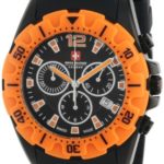 Swiss Military Calibre Men’s 06-4M2-13-007.79 Marine Chronograph Black PVD Orange Bezel Rubber Watch
