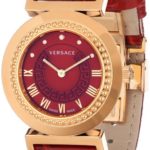 Versace Women’s P5Q80D800  S800 “Vanity” Rose Gold Ion-Plated Stainless Steel Watch with Leather Band