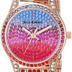 Juicy Couture Black Label Women’s Multicolored Swarovski Crystal Accented Rose Gold-Tone Bracelet Watch