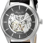 Kenneth Cole New York Men’s ‘Automatic’ Automatic Stainless Steel and Black Leather Dress Watch (Model: 10027199)
