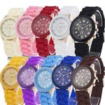 RBuy 10 Assorted Analog Quartz Jelly Watches for Women Men Kids Wholesale
