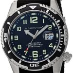 Men’s Sports Watch | M50 Nylon Dive Watch by Momentum | Stainless Steel Watches for Men | Sapphire Crystal Analog Watch with Japanese Movement | Water Resistant (500M/1650FT) Classic Watch – Black / 1M-DV52B7B