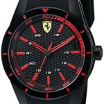 Ferrari Men’s 0830245 REDREV Analog Display Quartz Black Watch