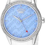 Juicy Couture Black Label Women’s Swarovski Crystal Accented Silver-Tone and White Ceramic Bracelet Watch