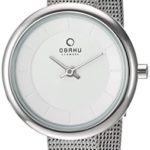Obaku Women’s Quartz Stainless Steel Dress Watch, Color:Silver-Toned (Model: V146LXCIMC)