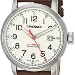 Wenger Men’s Attitude Stainless Steel Swiss-Quartz Leather Strap, Brown, 21.3 Casual Watch (Model: 01.1546.101)