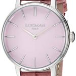 Locman Italy Women’s 1960 Collection Stainless Steel Quartz Watch with Leather Strap, Pink, 13.1 (Model: 0253A11A-00PKNKPP)