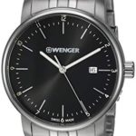 Wenger Men’s Urban Classic Swiss-Quartz Stainless-Steel Strap, Silver, 19.6 Casual Watch (Model: 01.1741.122)