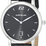 Montblanc Star Classique Date Black Leather Strap Swiss Watch 108769