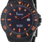 Freelook Men’s ‘ Sea Diver Spectrum Quartz Plastic Sport Watch, Color:Black (Model: HA1440-1A