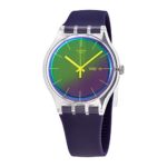 Swatch Womens Analogue Quartz Watch with Silicone Strap SUOK712