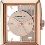 Kenneth Cole New York Women’s Transparency Stainless Steel Japanese-Quartz Watch with Leather Strap, White, 15.2 (Model: KC50859003)