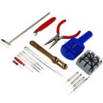 Watch Jewelry Repair Tool Kit, TFSeven Professional 16Pcs Repair Tool Set with Back Opener Band Pin Strap Link Remover with Hammer Screwdrivers Wrench Cutter Spring Bar for Men Women Kids Wristwatch
